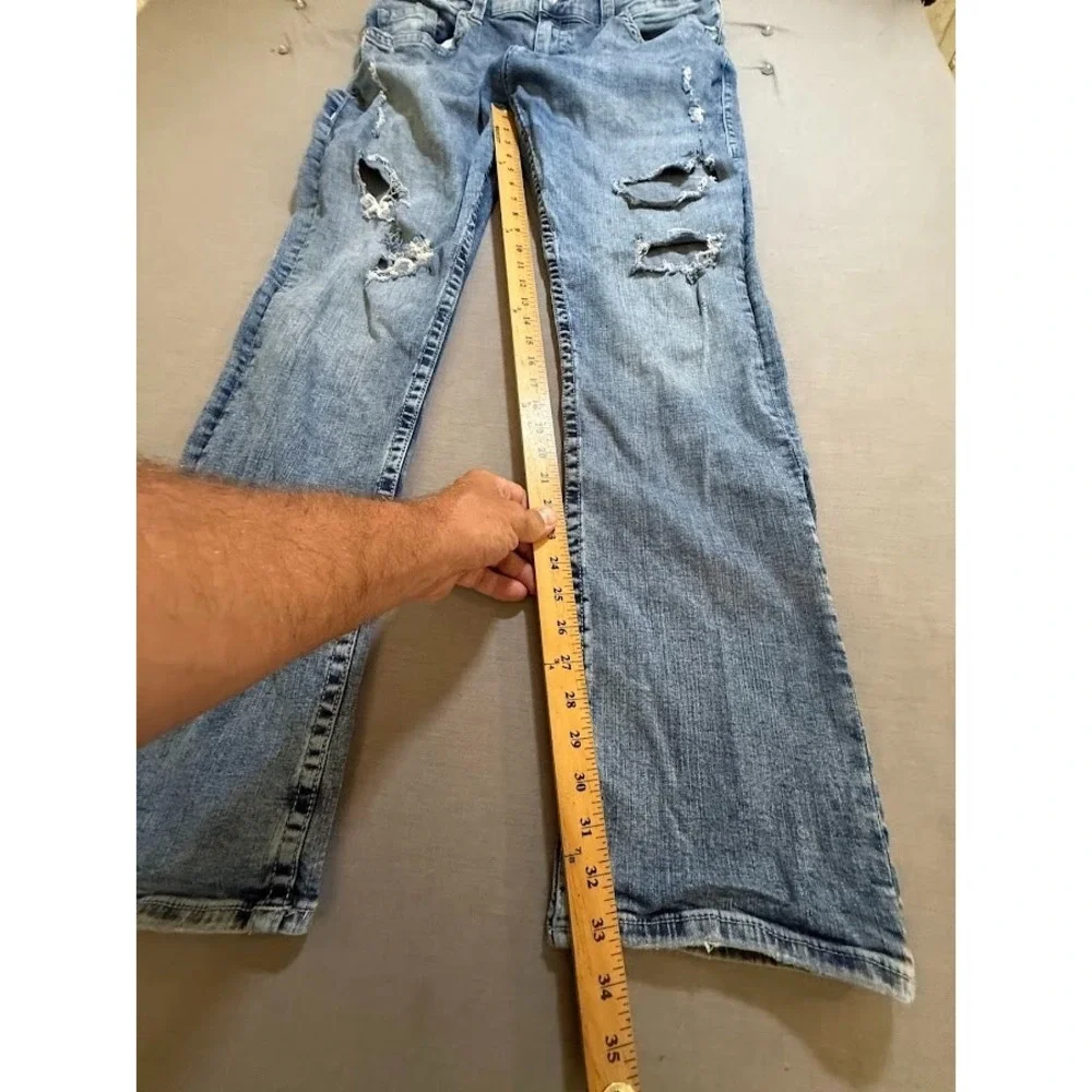 True Religion Ricky Relaxed Straight Jeans Mens 38 Blue Denim Pocketed Men 38X33